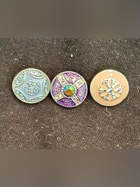 Purple Decorative Button-Style Women's Jewelry Charm